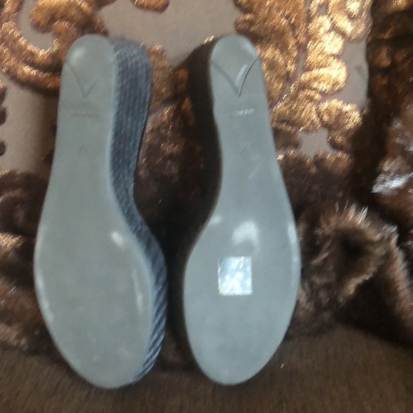 Prada Black Patent Leather Platform Wedge Mules With Black Rattan Wedge - Picture 4 of 6